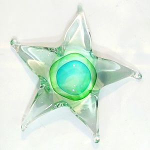 Vintage Studio Art Glass Hand-Blown Starfish Paperweight